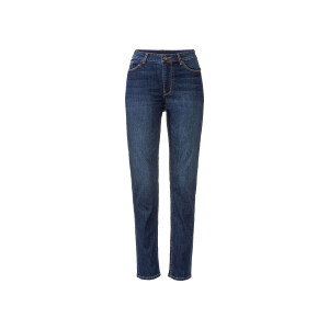 esmara Dames jeans - Straight fit (36, kort, Donkerblauw)