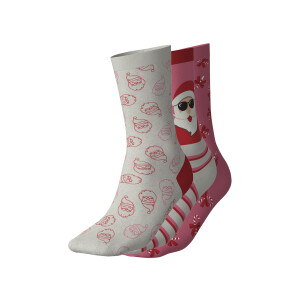 esmara 3 Paar dames kerstsokken (roze/beige, 35-38)