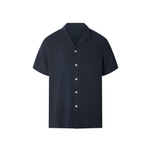 esmara Men Mousseline heren overhemd (Marineblauw, M)