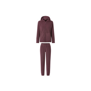 ESMARA Dames fleece huispak (Bordeaux, XS (32/34))