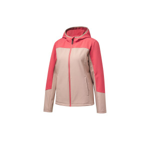 CRIVIT Dames thermo softshelljas (M (40/42), Beige/rood)