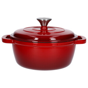 SILVERCREST Gietijzeren pan 22 cm 2,8 L (Rood)