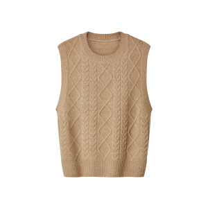esmara Gebreid dames vest (Beige, M (40/42))