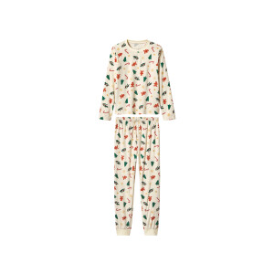 esmara Velours kinder kerstpyjama (Wit, 158/164)