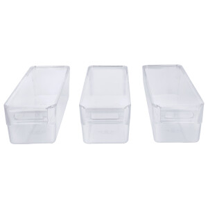 SILVERCREST Koelkastorganizers met deksel - 3 bakjes - 1,8 L