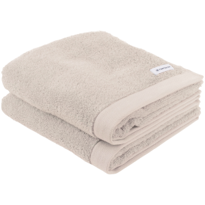 TOM TAILOR Set van 2 handdoeken, 50 x 100 cm (Beige)