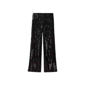 esmara Dames broek met pailletten (Zwart, XS (32/34))
