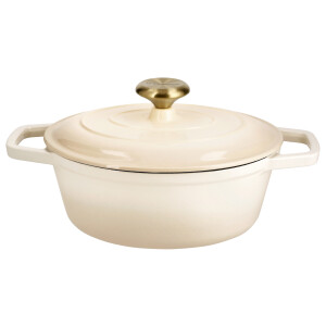 SILVERCREST Gietijzeren braadpan, Ø24 cm (Crème)