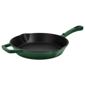 SILVERCREST Gietijzeren grillpan of koekenpan (Rond, Groen)