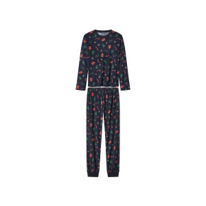 esmara Velours kinder kerstpyjama (Marineblauw, 134/140)