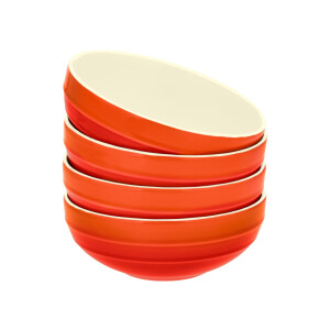 SILVERCREST Serveerschaal of 4 schalen (Snackschaal set van 4, Oranje)