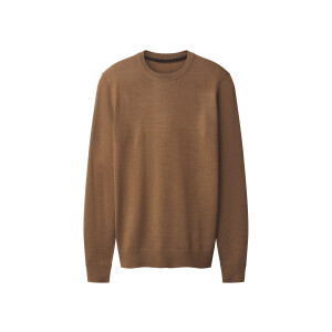 esmara Men Heren trui met merinowol (Bruin, S)