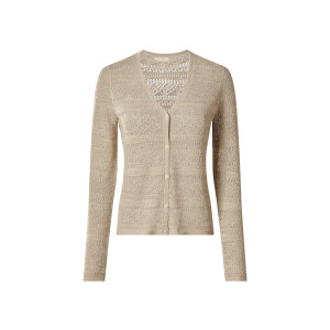 ESMARA Dames vest met linnen (Beige, M (40/42))