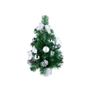 LIVARNO home Kunstkerstboom 40 cm (Zilver)