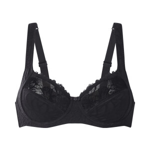 ESMARA Dames beugel-bh met kant, plus size (Zwart, 85D)