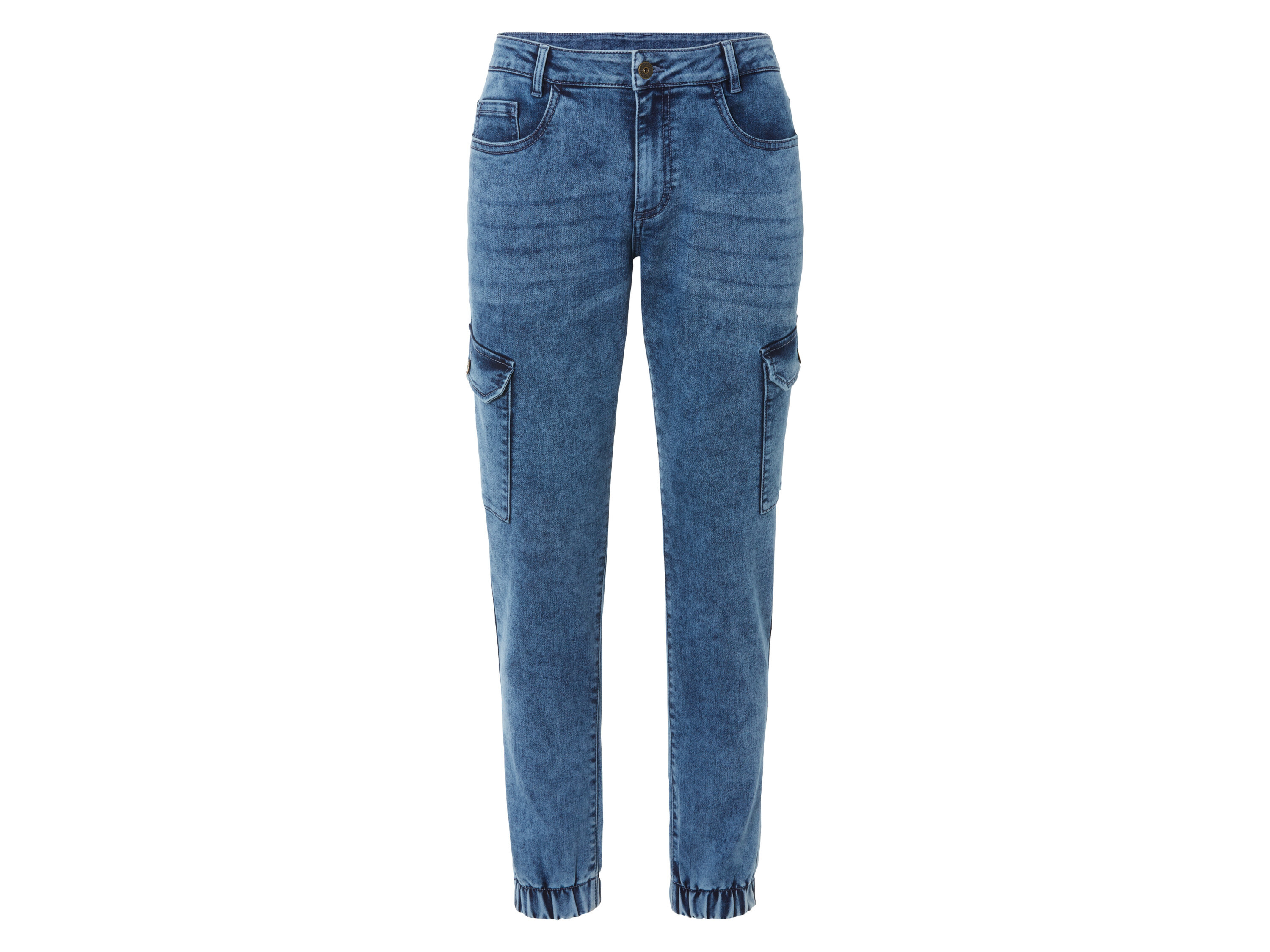 LIVERGY Heren denim joggers (Blauw, 50)
