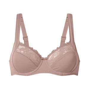 ESMARA Dames beugel-bh met kant, plus size (Beige, 85C)