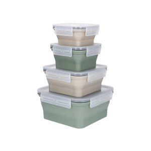 SILVERCREST Opvouwbare vershoudbakjes of lunchbox (Vierkant 4-delig)