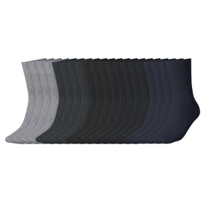 esmara Men 20 Paar sokken (grijs/donkergrijs/marineblauw, 39-42)