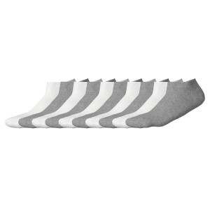 esmara 10 Paar sneakersokken (Wit/grijs, 43-46)