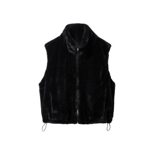 esmara Pluche dames bodywarmer (Zwart, M (40/42))