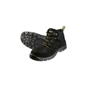 PARKSIDE Leren heren werkschoenen met stalen neus S3 (Hoog gesneden, Zwart, 45)