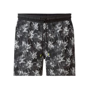 LIVERGY Heren zwembroek (Zwart met print, 4XL)
