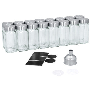 SILVERCREST Kruidenpotjes met strooideksel - 100 ml (RVS)