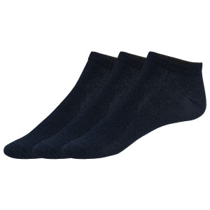 LIVERGY 3 paar heren sneakersokken (Marineblauw, 39-42)