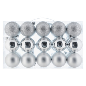 LIVARNO home 30 Kerstballen (Zilver)
