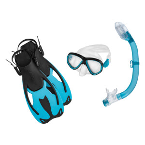 CRIVIT Kinder snorkelset (blauw/zwart maat s)