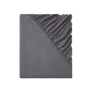 LIVARNO home Fijnflanellen hoeslaken Stretch hoeslaken van fijnflanel . (Donkergrijs)