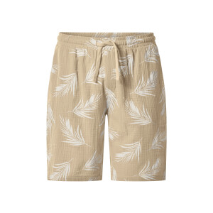 ESMARA MEN Mousseline heren shorts (Beige/print, S)
