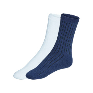 esmara 2 paar dames huissokken (Blauw/lichtblauw, 39-42)