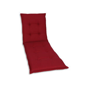 GO-DE Textil Tuinkussen (Stoelkussen voor een ligbed, Kersenrood)