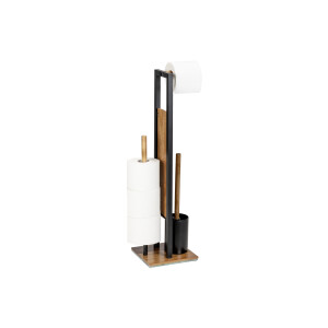 Wenko Toiletrolhouder met toiletborstel Rivalta Acacia