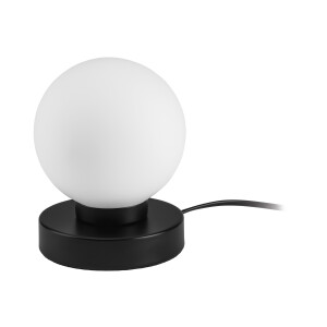 LIVARNO home LED-tafellamp (Kleine zwarte glazen bol)