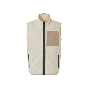 LIVERGY Heren teddy bodywarmer (Beige, M)