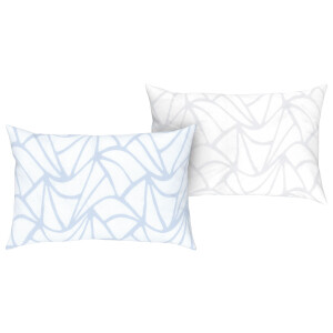 LIVARNO home Renforcé kussensloop (Blauw print)