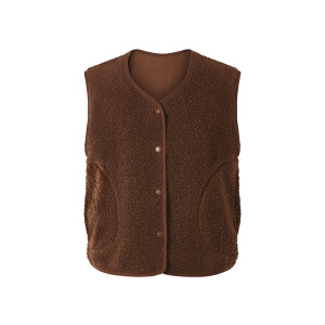 ESMARA Dames teddy gilet (Bruin, S (36-38))