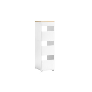 Schildmeyer Kast Solea (3 vakken, hoogte 154 cm, mat wit)