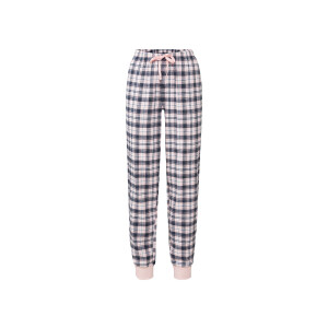 esmara Flanellen dames pyjamabroek (Ruiten/roze/marineblauw, XS (32/34))