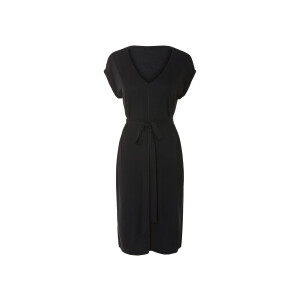 esmara Dames jurk van linnenmix (Zwart, L (44/46))