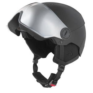 CRIVIT Premium kinder skihelm met meekleurend vizier (Zwart, XS/S)