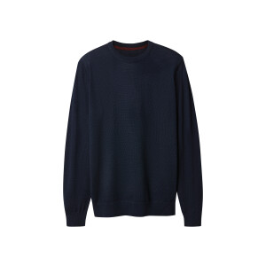 esmara Men Heren trui met merinowol (Marineblauw, L)