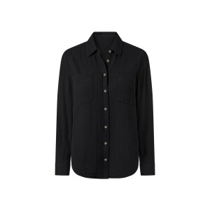 esmara Mousseline dames blouse (Zwart, 46)