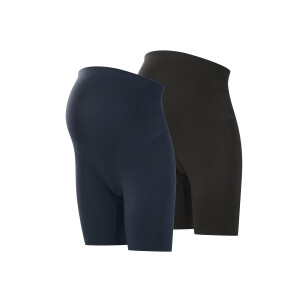 esmara Set van 2 korte zwangerschapsleggings (Marineblauw, XS (32/34))