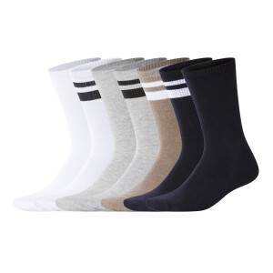 ESMARA MEN 7 Paar heren sokken (wit/beige, 43-46)