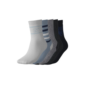 esmara 5 Paar kinder thermosokken (Blauw/wit/grijs, 39-42)