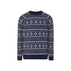 LIVERGY Heren Kersttrui (Blauw, XXL)